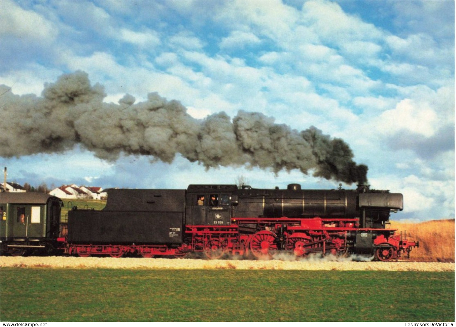 TRANSPORT - Personenzug - Dampflokomotive 23 058 - Colorisé - Carte Postale - Eisenbahnen