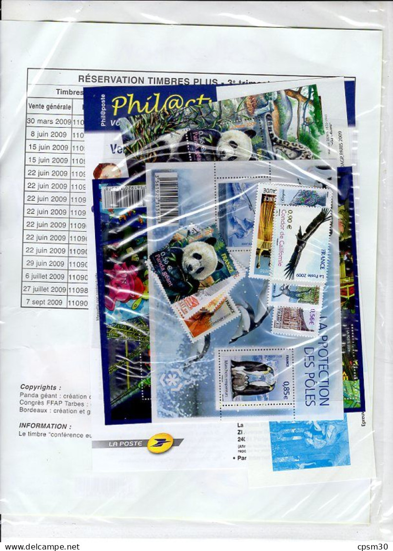 Timbres - Deux Pochettes "Timbres De France" Troisième Trimestre 2009, Valeur 7.84 + 16.92 - 2000-2009