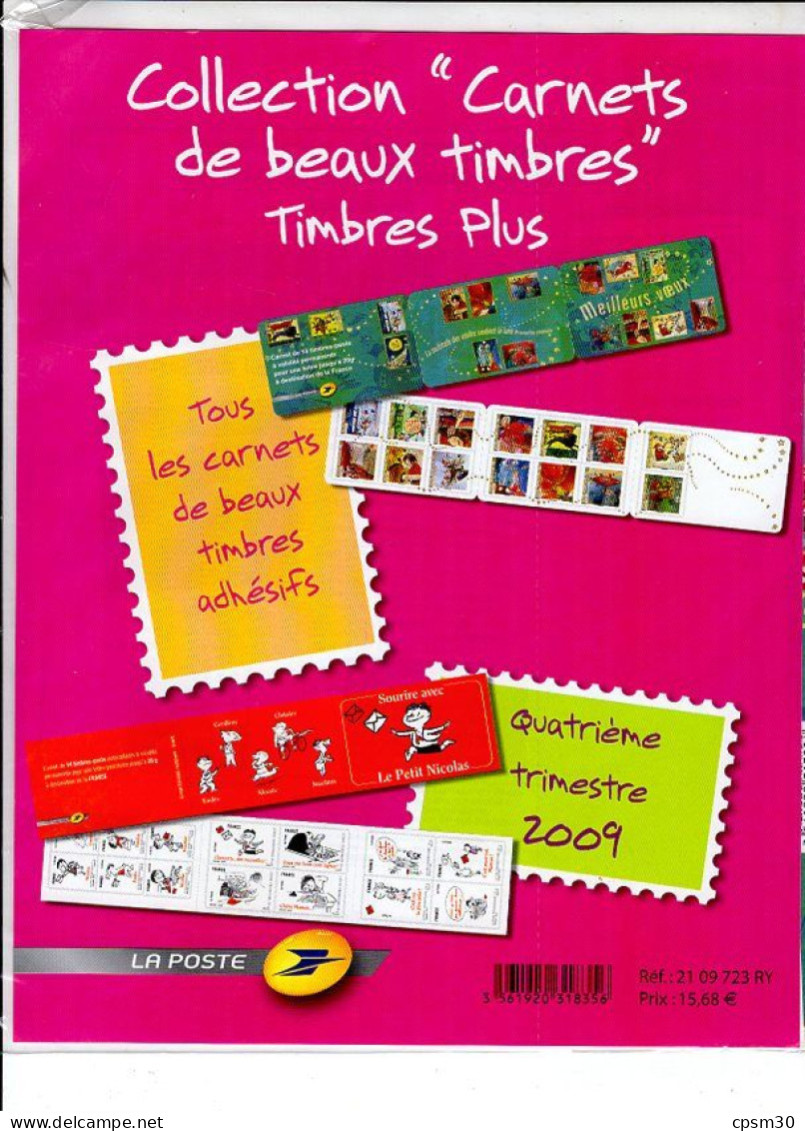 Timbres - Deux Pochettes "Timbres De France" Quatrième Trimestre 2009, Valeur 16.68 + 38.89 - 2000-2009