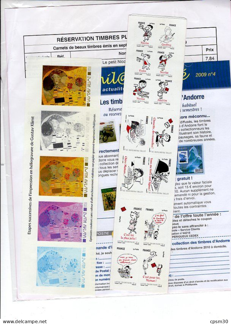 Timbres - Deux Pochettes "Timbres De France" Quatrième Trimestre 2009, Valeur 16.68 + 38.89 - 2000-2009