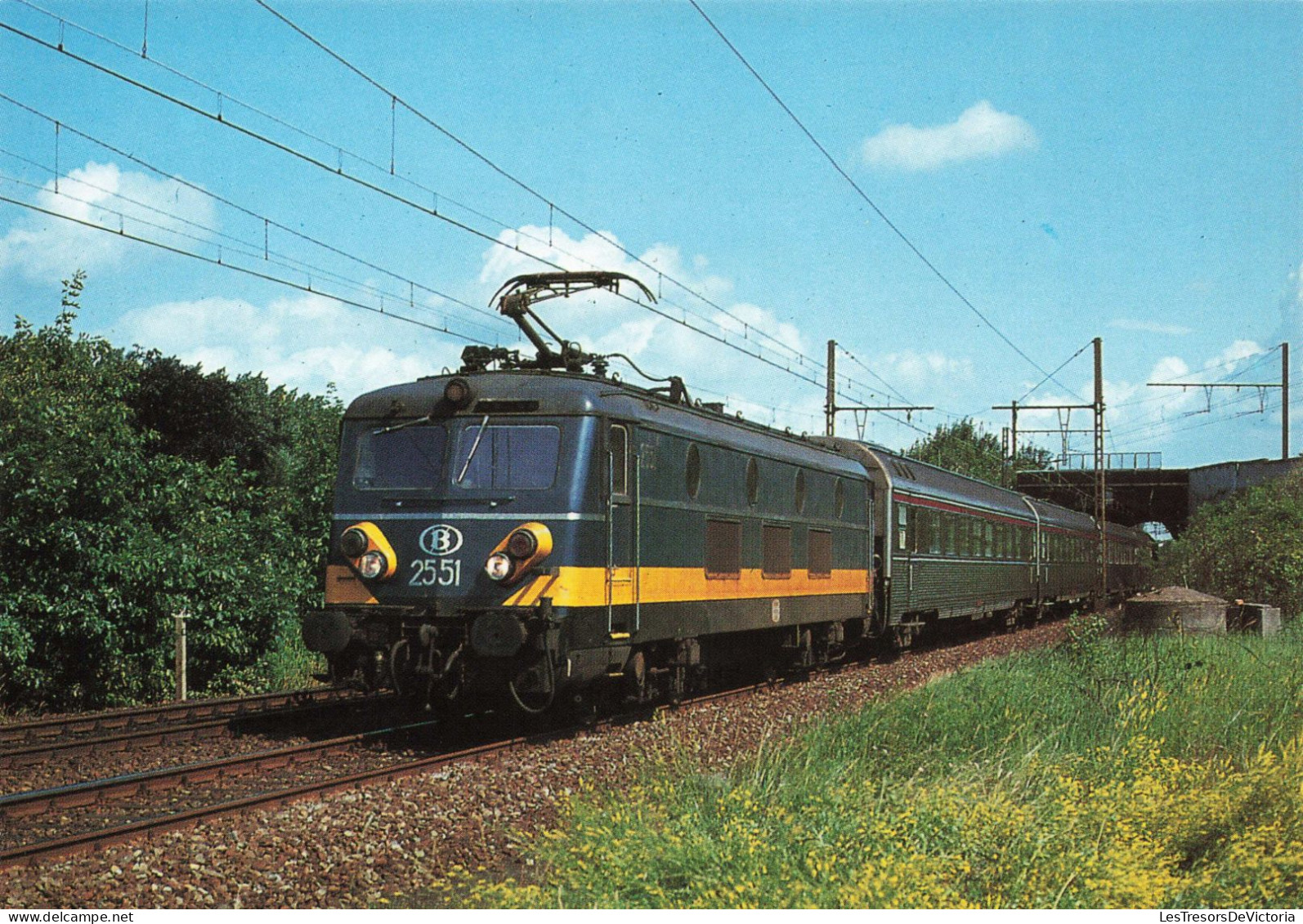 TRANSPORT - Locomotive SNCB Benelux - Colorisé - Carte Postale - Trains