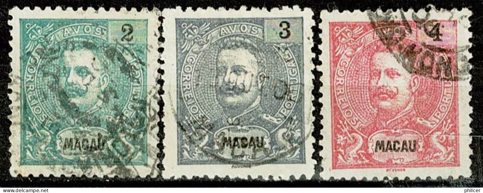 Macau, 1903, # 129/31, Used - Used Stamps