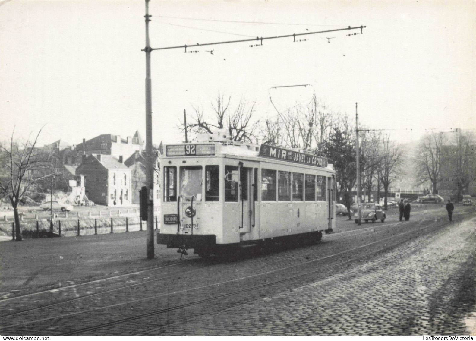 TRANSPORT - SNCV - Thuin Ville Basse Le 21 01 1956 - Carte Postale Ancienne - Tramways