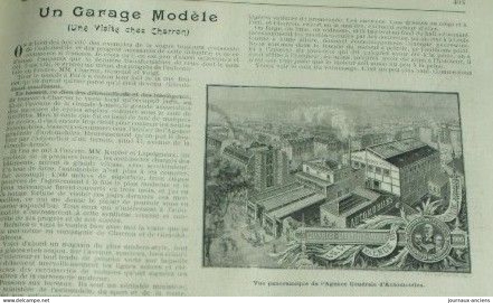 1900 AGENCE GENERALE DES AUTOMOBILES - CHARRON-GIRARDOT-VOIGT ( CGV ) UN GARAGE MODELE - LA VIE AU GRAND AIR - Automobile - F1