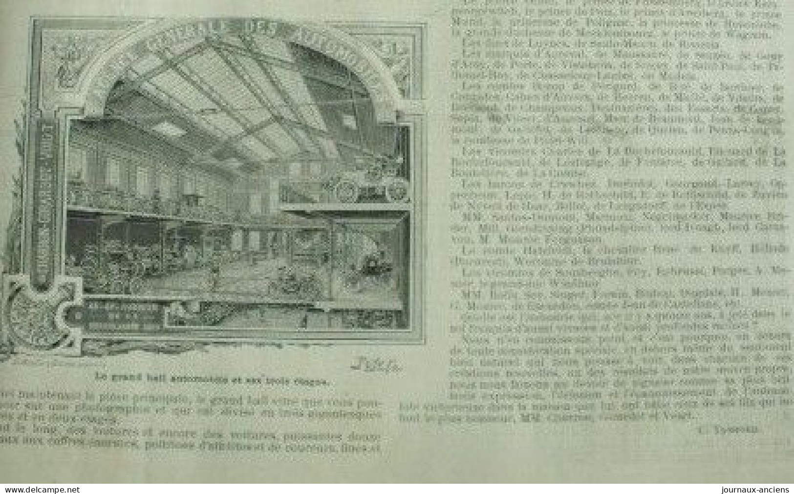 1900 AGENCE GENERALE DES AUTOMOBILES - CHARRON-GIRARDOT-VOIGT ( CGV ) UN GARAGE MODELE - LA VIE AU GRAND AIR - Autosport - F1