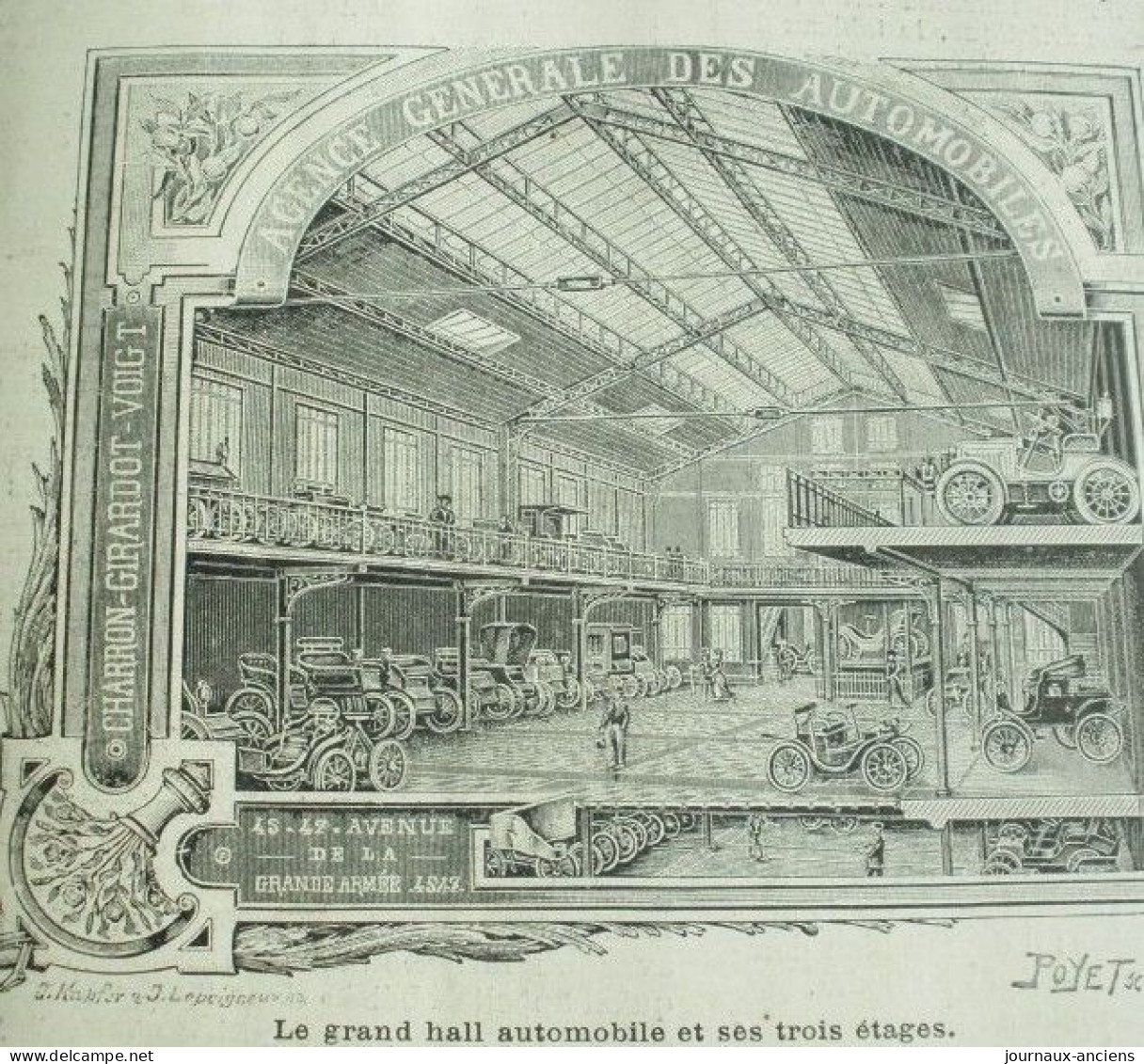 1900 AGENCE GENERALE DES AUTOMOBILES - CHARRON-GIRARDOT-VOIGT ( CGV ) UN GARAGE MODELE - LA VIE AU GRAND AIR - Car Racing - F1