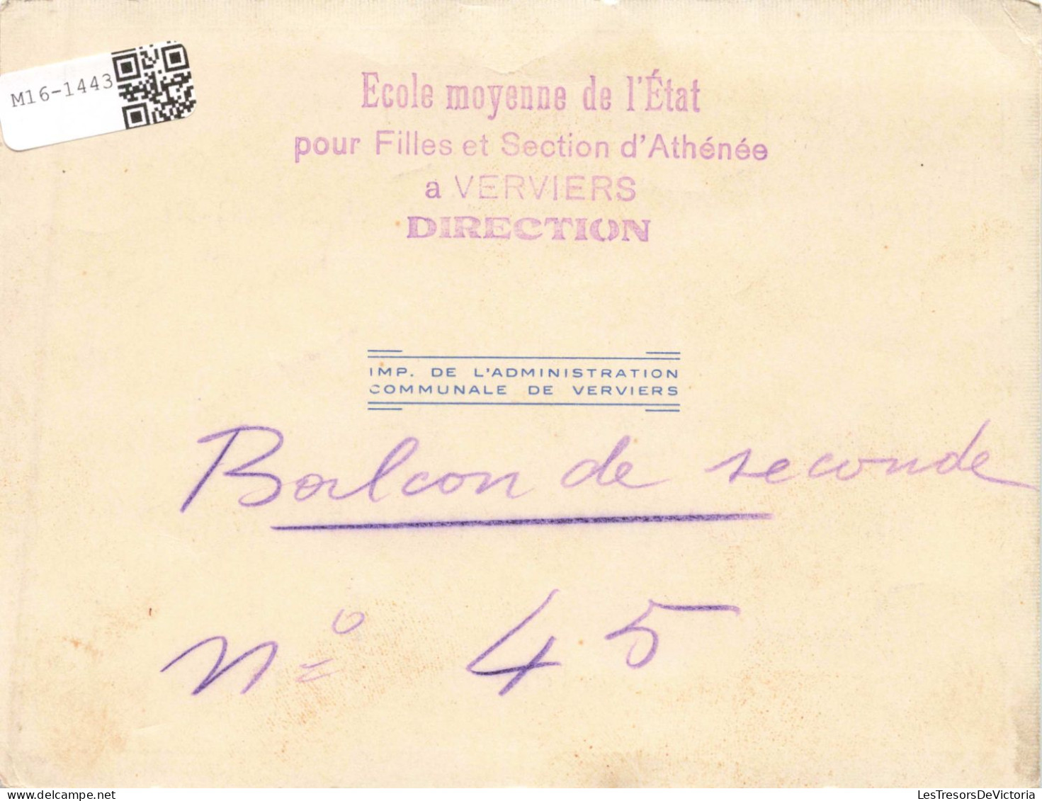 BELGIQUE - Verviers - Distribution Solennelle Des Prix - Carte Postale Ancienne - Verviers