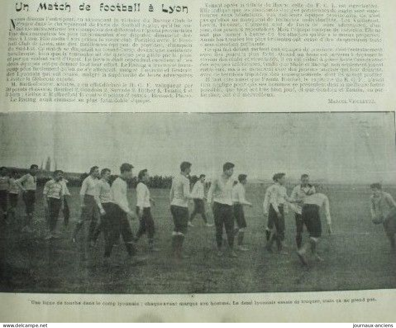 1900 RUGBY - MATCH DE FOOTBALL RUGBY À LYON = RACING CLUB DE FRANCE - RUTHERFORD - REICHEL - LA VIE AU GRAND AIR - Rugby