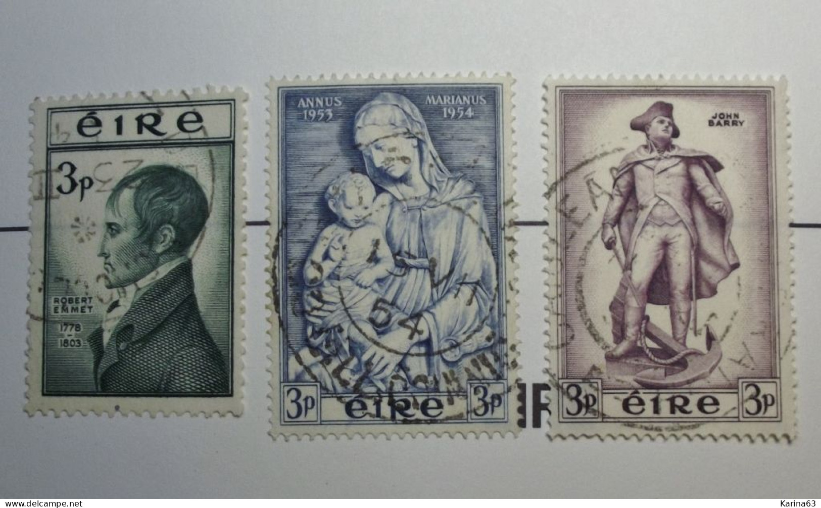 Ireland - Irelande - Eire  1953 / 1956  -  Y & T N°  120 - 122 - 126  - Obl/ Gestempeld - Oblitérés