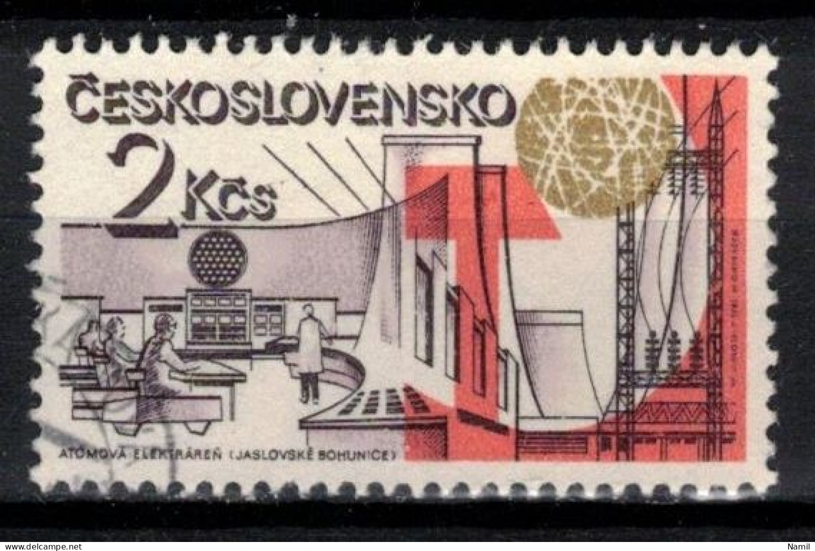 Tchécoslovaquie 1981 Mi 2621 (Yv 2444), Obliteré, Varieté Position 45/1 - Variedades Y Curiosidades