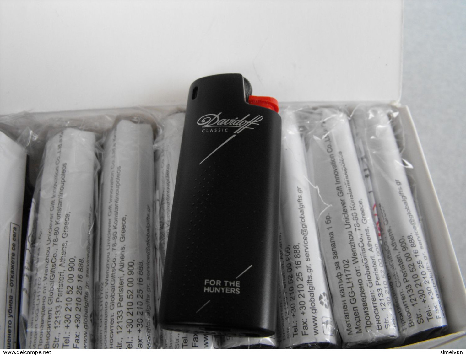 DAVIDOFF CIGARETTES ADVERTSING BLACK METAL LIGHTER CASE FOR BIG MINI 10 #1955 - Andere & Zonder Classificatie