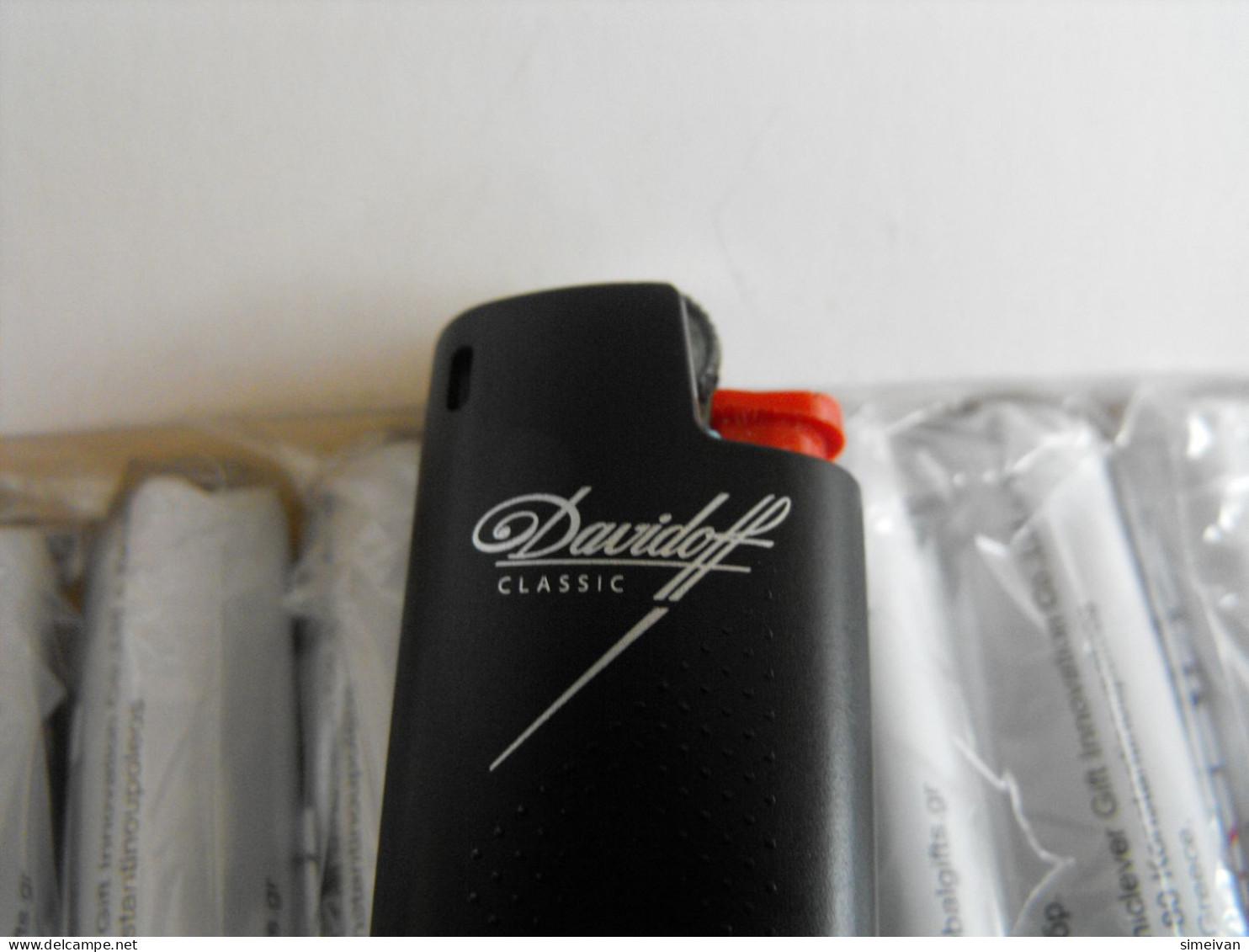 DAVIDOFF CIGARETTES ADVERTSING BLACK METAL LIGHTER CASE FOR BIG MINI 10 #1955 - Sonstige & Ohne Zuordnung