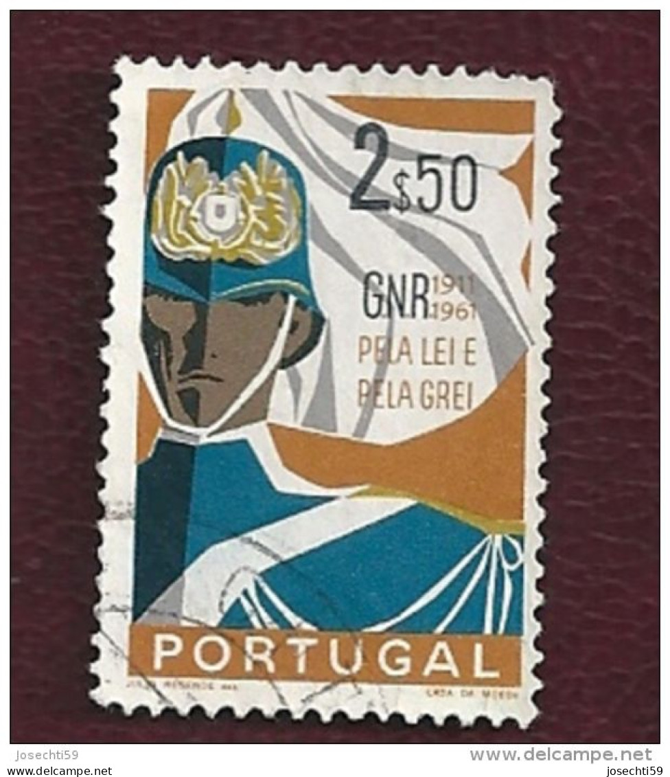 N° 893 Type Cq Anniversaire De La Garde Nationale Républicaine GNR 2e50 Timbre Portugal 1961 - Usado