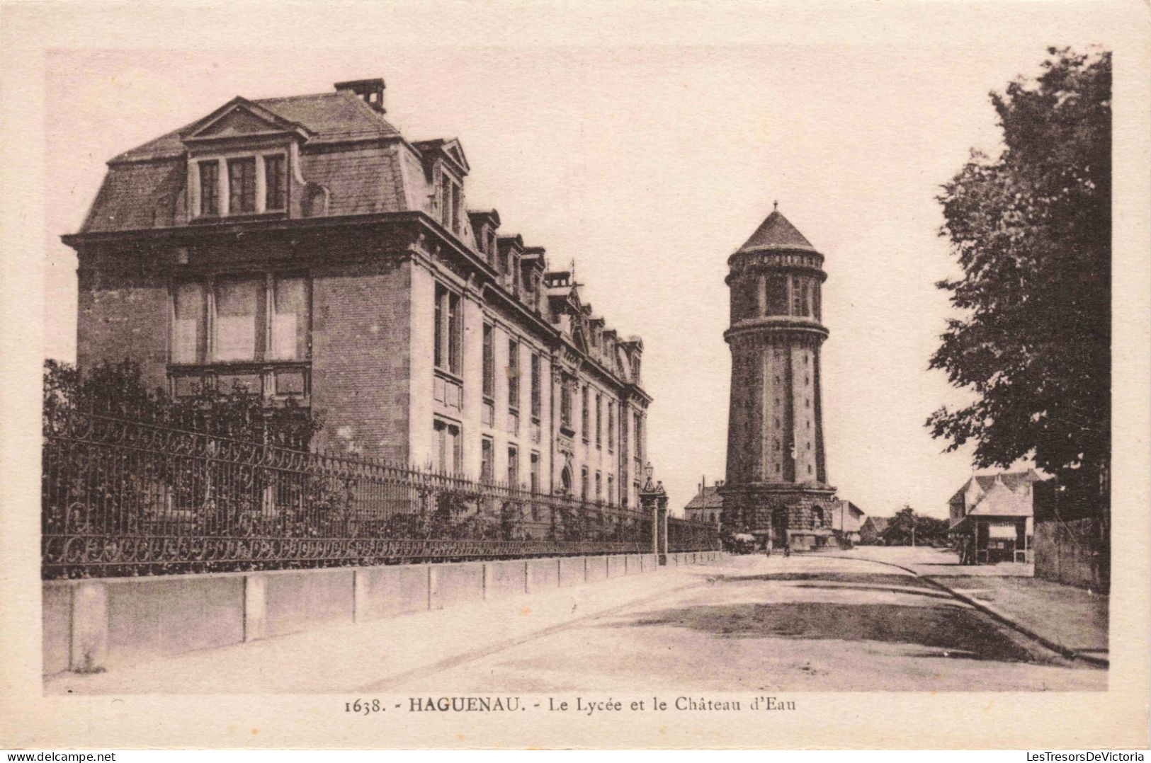 FRANCE - Haguenau - Le Lycée Et Le Château D'Eau - Carte Postale Ancienne - Haguenau