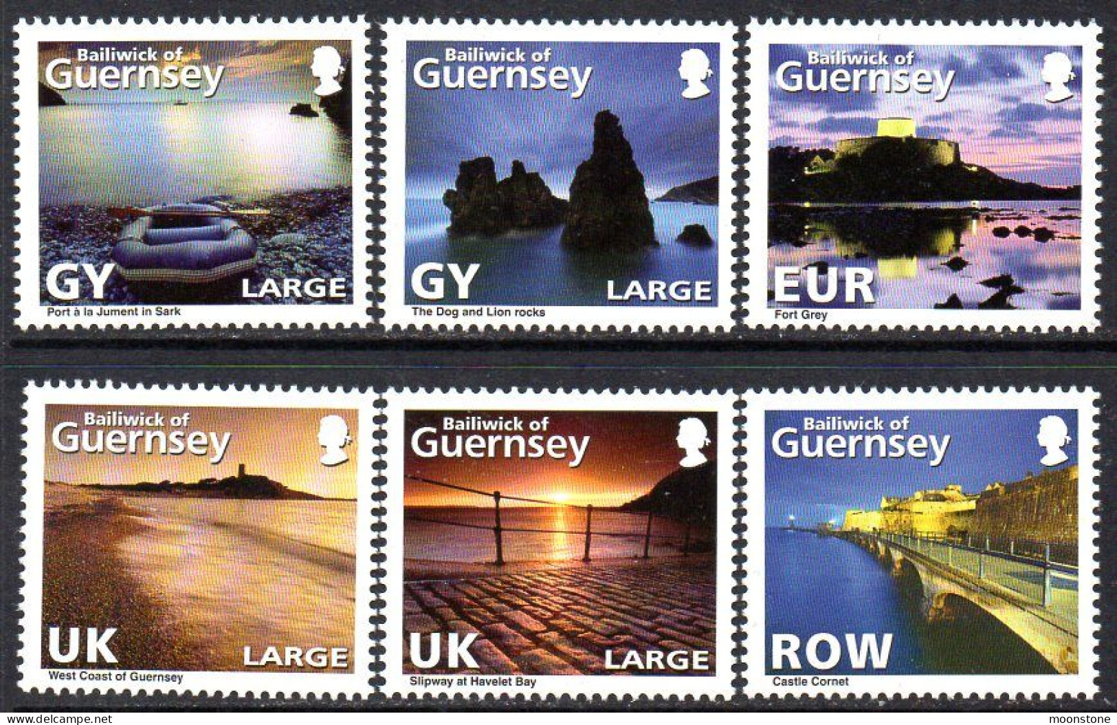 Guernsey 2010 Abstract Guernsey II Ordinary Gum Set Of 6, MNH, SG 1321/6 - Guernesey