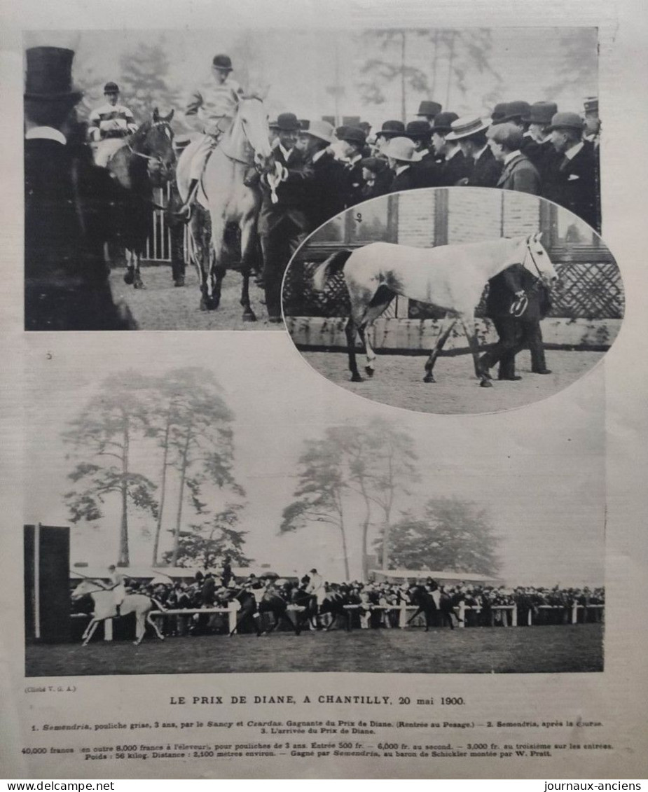 1900 HIPPISME - CHANTILLY - LE PRIX DE DIANE - LA VIE AU GRAND AIR - Hipismo