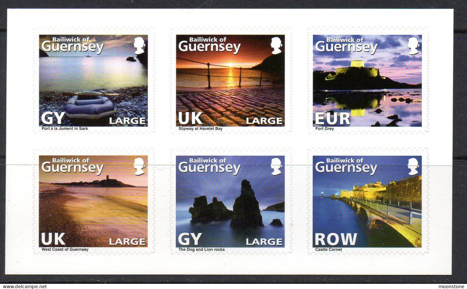 Guernsey 2010 Abstract Guernsey II S/adhesive Pane Of 6, Backing Hinged Mint, SG 1327/32 - Guernesey