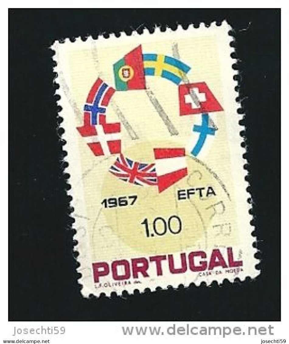 N° 1024 Association Européenne De Libre-Echange Timbre Oblitéré Portugal 1967 - Usado