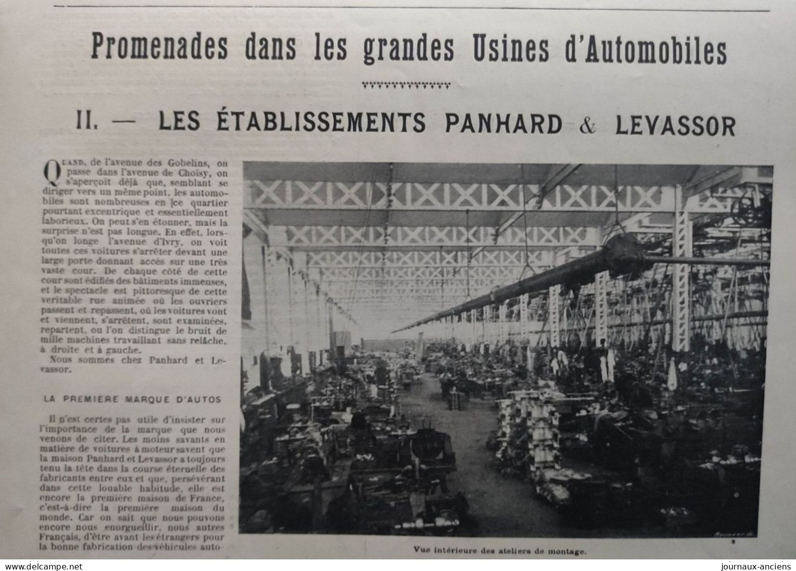 1900 AUTOMOBILE - LES GRANDES USINES - IVRY - LES ÉTABLISSEMENTS PANHARD LEVASSOR - LA VIE AU GRAND AIR - Automobilismo - F1