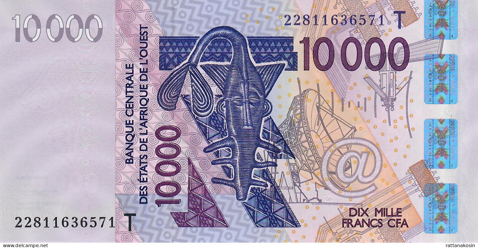 W.A.S.  TOGO  P818Tv  10000 Or 10.000 FRANCS (20)22 2022 Signature 45 UNC. - États D'Afrique De L'Ouest