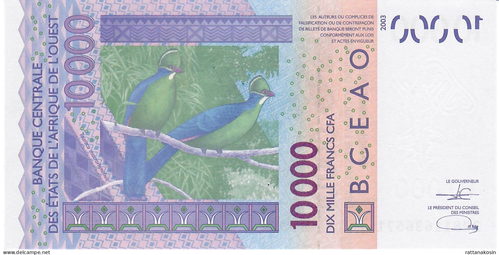 W.A.S.  TOGO  P818Tv  10000 Or 10.000 FRANCS (20)22 2022 Signature 45 UNC. - West-Afrikaanse Staten