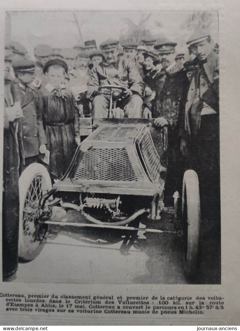 LES VOITURETTES DE 1900 - VOITURETTE CLÉMENT PNEUS DUNLOP - VOITURINE COUTTEREAU PNEUS MICHELIN - Autosport - F1