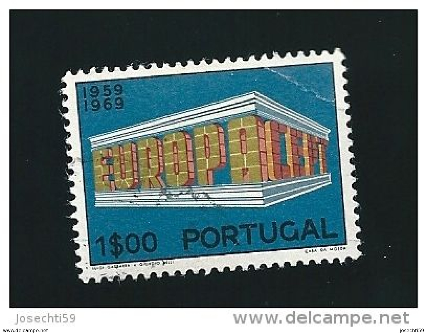 N° 1051 Conférence Europa  Des Postes  Timbre  Oblitéré Portugal 1969 - Oblitérés