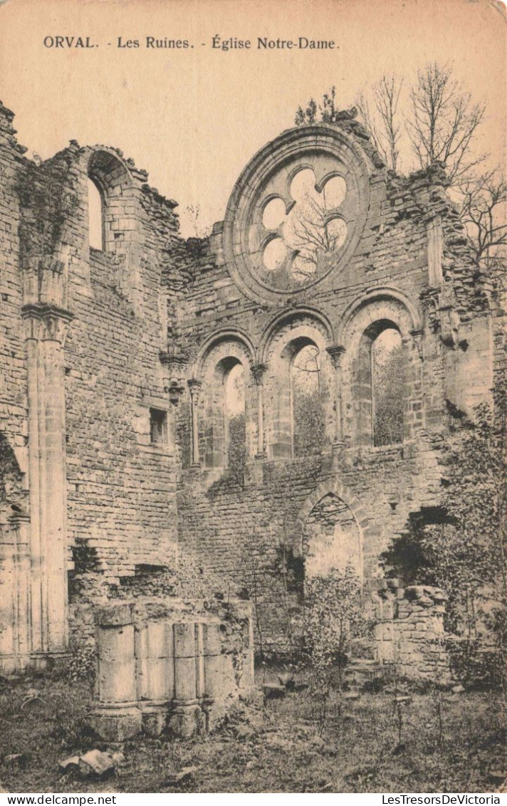 FRANCE - Orval - Les Ruines - Église Notre-Dame - Carte Postale Ancienne - Saint-Amand-Montrond