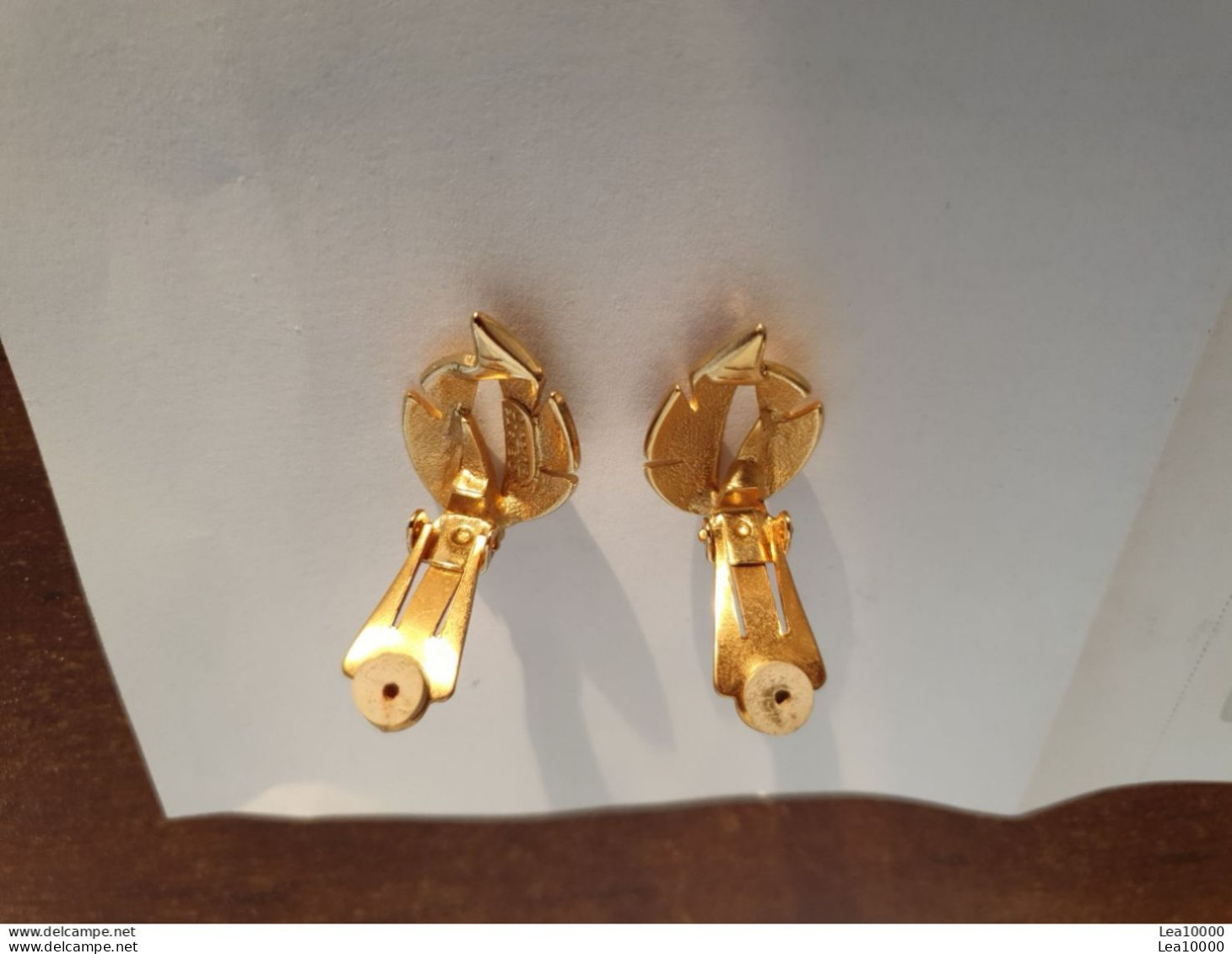 Boucles D'Oreilles ORENA PARIS, Émaillée, Forme De Feuilles, Art Déco? Earrings - Ohrringe