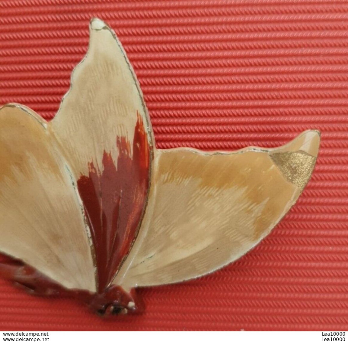 Ancienne Broche Émaillée - Papillon Butterfly - Art Nouveau - Brooches