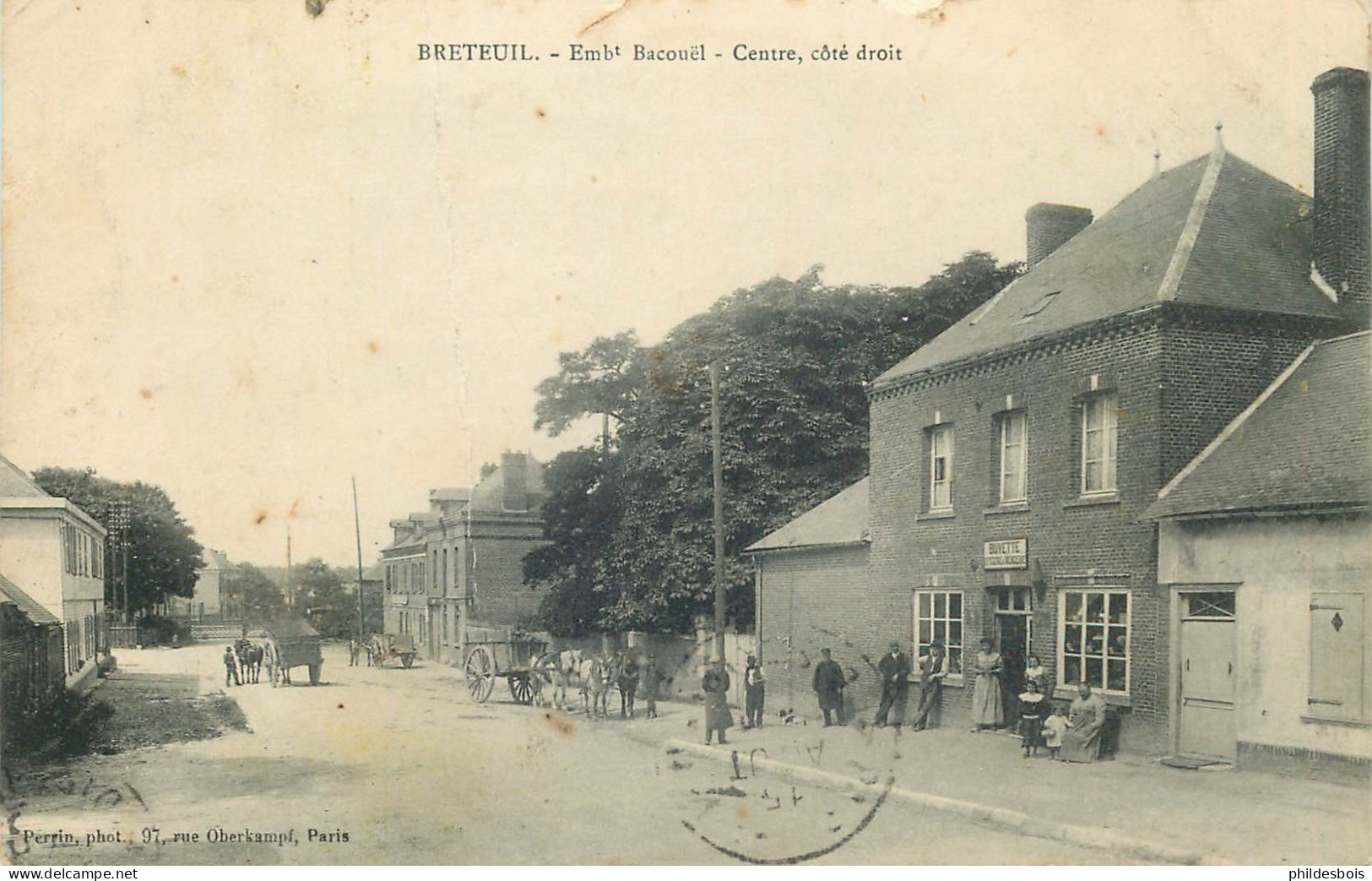 OISE  BRETEUIL  Embt BACOUEL Centre  (pli Centrverti) - Breteuil