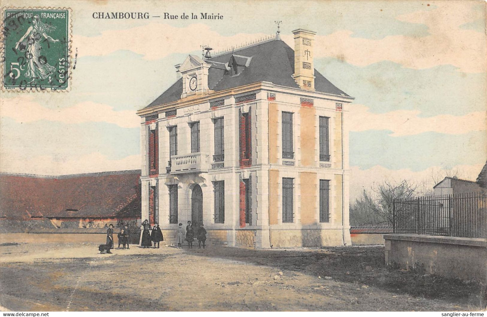 CPA 37 CHAMBOURG / RUE DE LA MAIRIE - Other & Unclassified