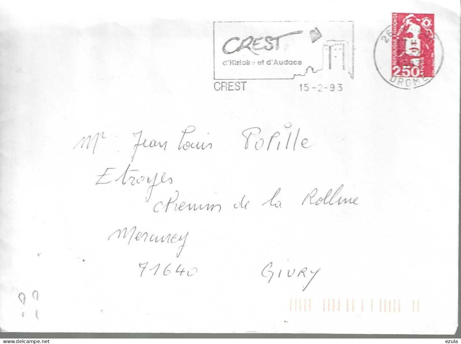 Lettre Entier Document FAUX  , Copie Les Reflets Rosé Du Timbre Sont Blanc Timbre Sans Phospho - Storia Postale