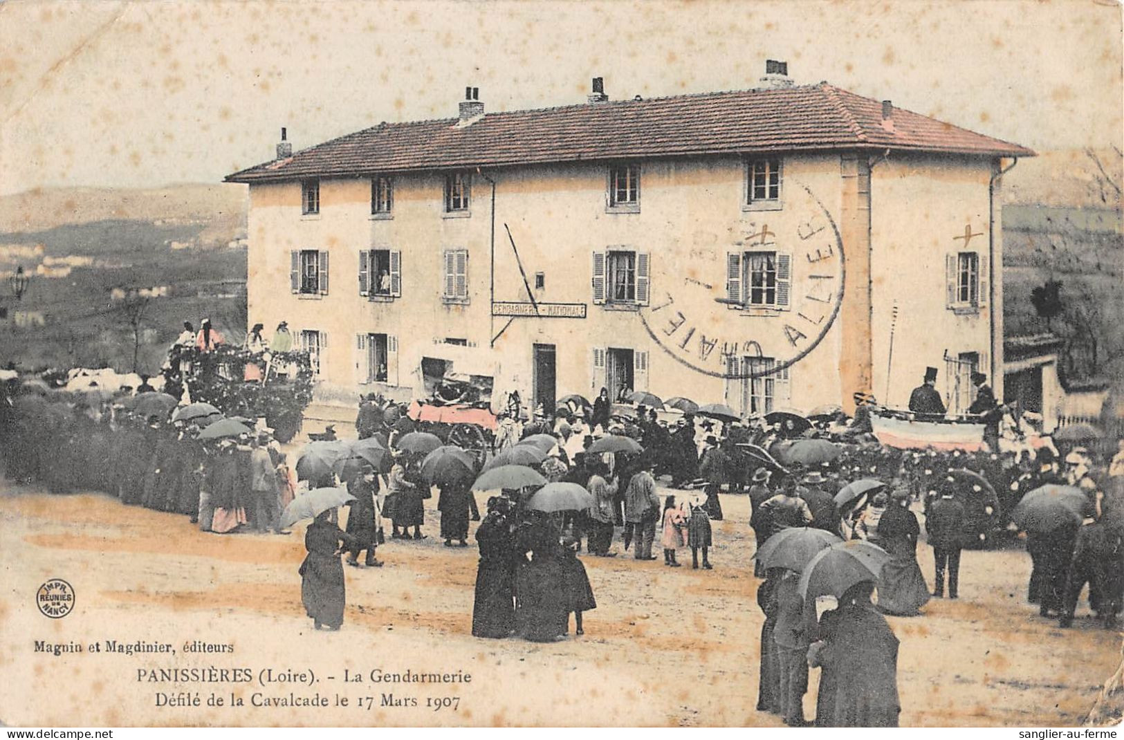 CPA 42 PANISSIERES / LA GENDARMERIE / DEFILE DE LA CAVALCADE LE 17 MARS 1907 - Sonstige & Ohne Zuordnung