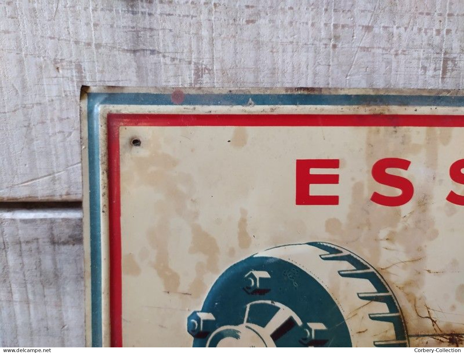 Ancienne Plaque Tôle Publicitaire Essieu Agraicas Agence Marseille 1954 - Automóviles