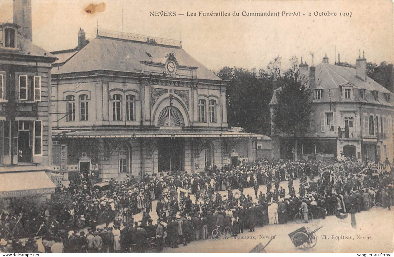 CPA 58 NEVERS / LES FUNERAILLES DU COMMANDANT PROVOT / 1907 - Autres & Non Classés