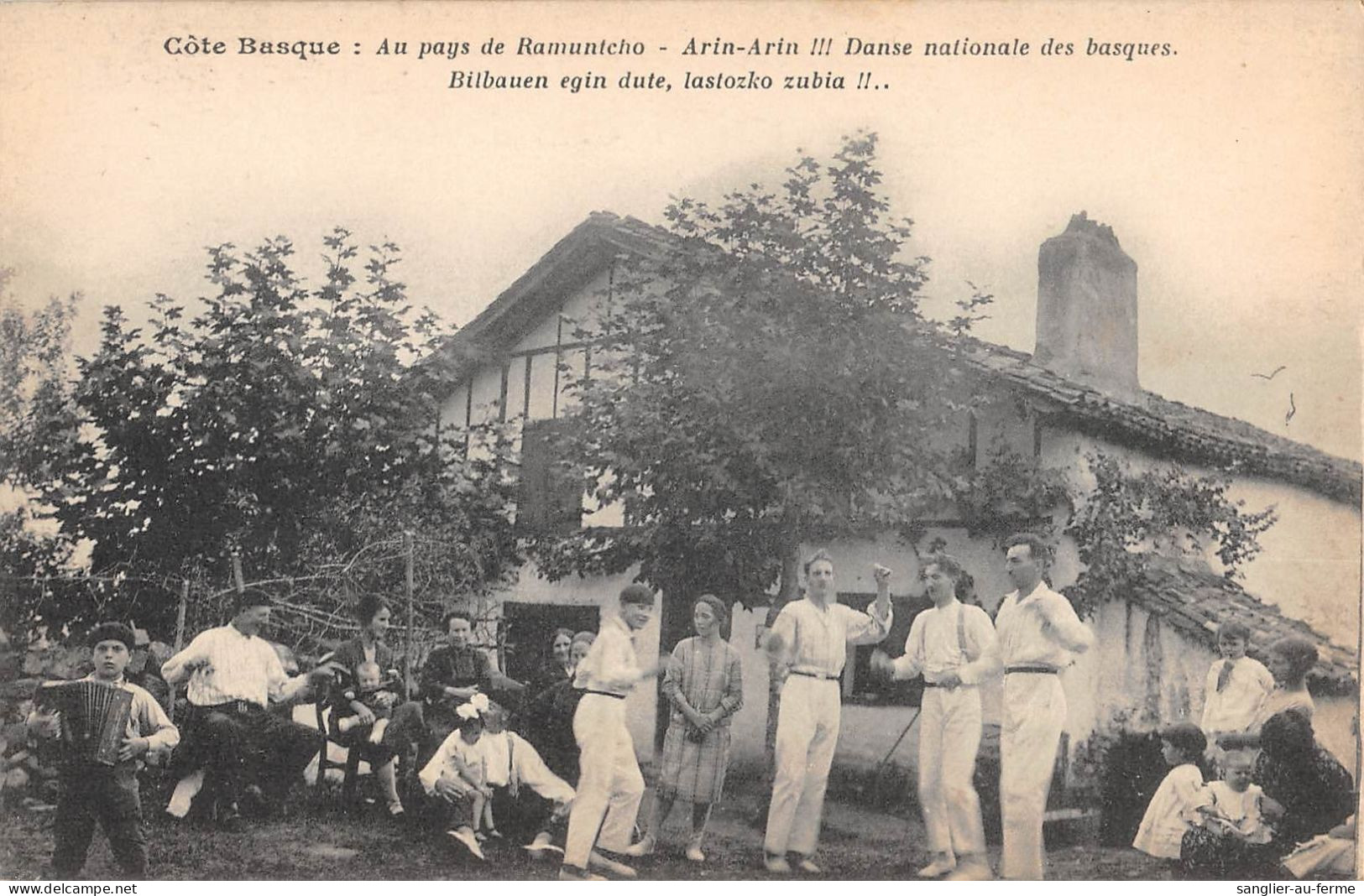 CPA 64 COTE BASQUE / AU PAYS DE RAMUNTCHO / ARIN ARIN / DANSE NATIONALE DES BASQUES - Andere & Zonder Classificatie