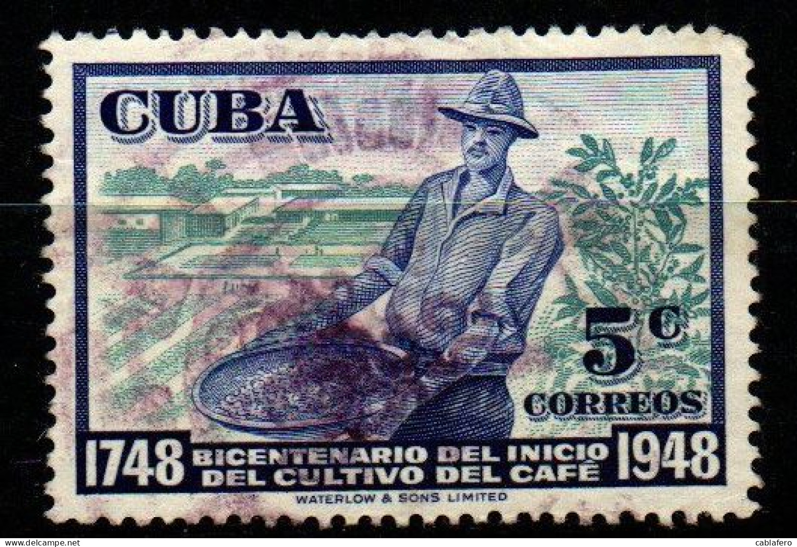 CUBA - 1952 - Bicentenary Of Coffee Cultivation - USATO - Usati