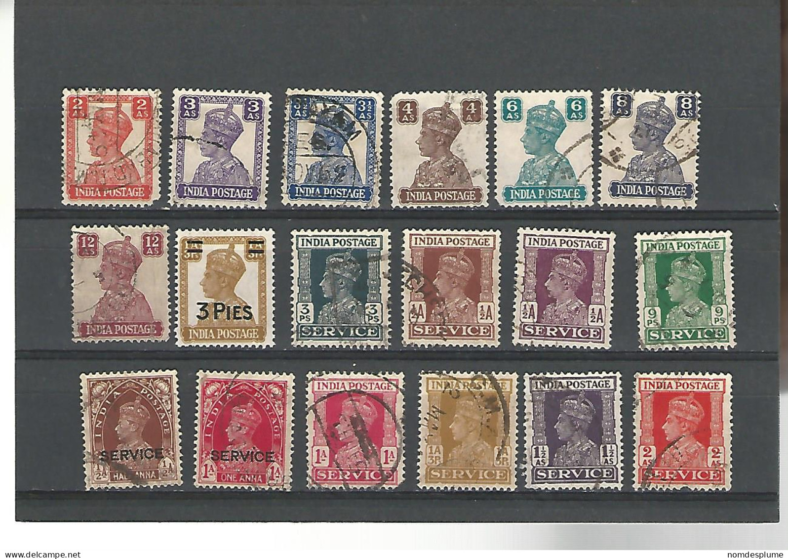 53711 ) India Collection  - 1936-47 Roi Georges VI