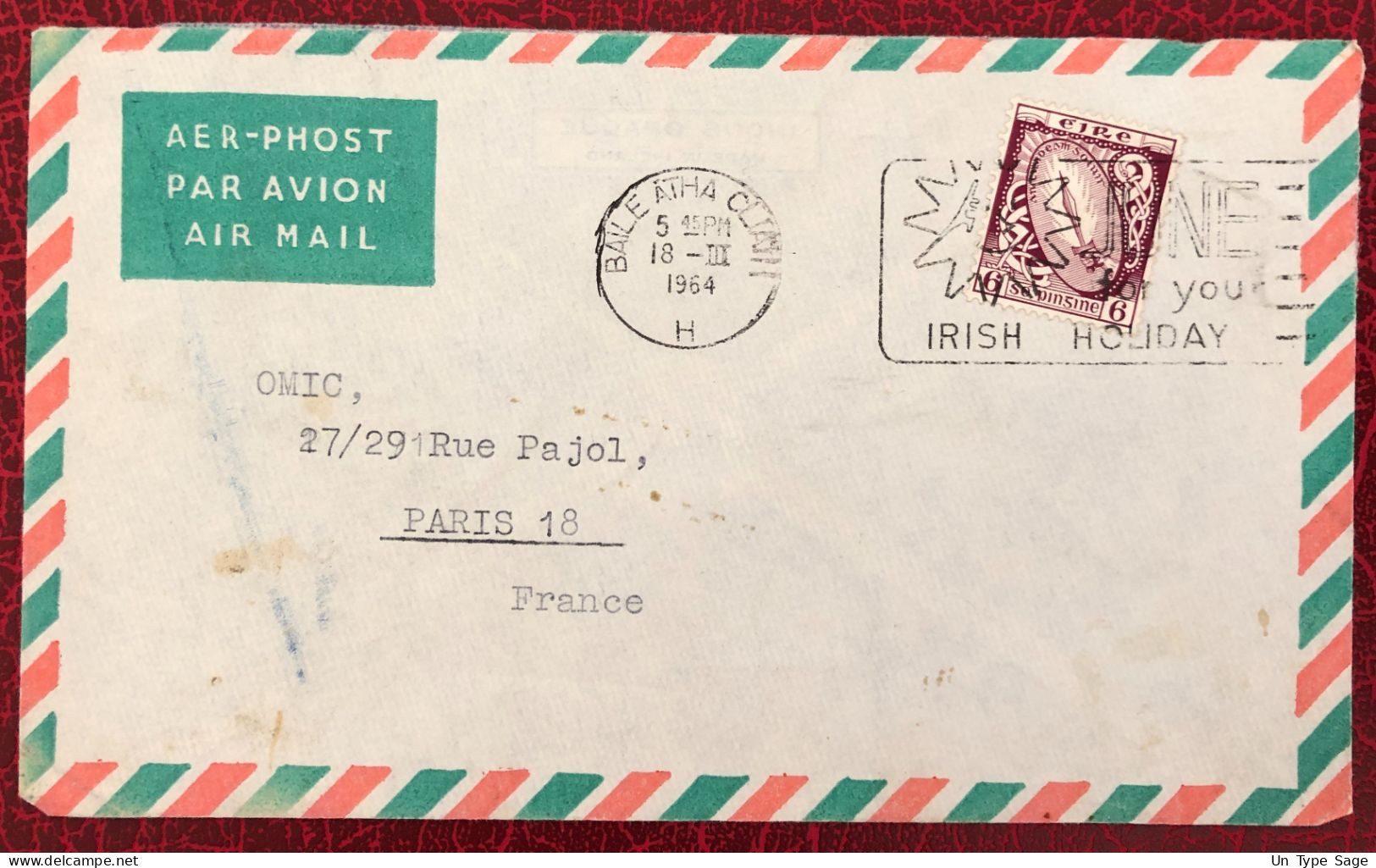 Irlande, Divers Sur Enveloppe Cachet Baile Átha Cliath 18.3.1964 - (B3034) - Storia Postale