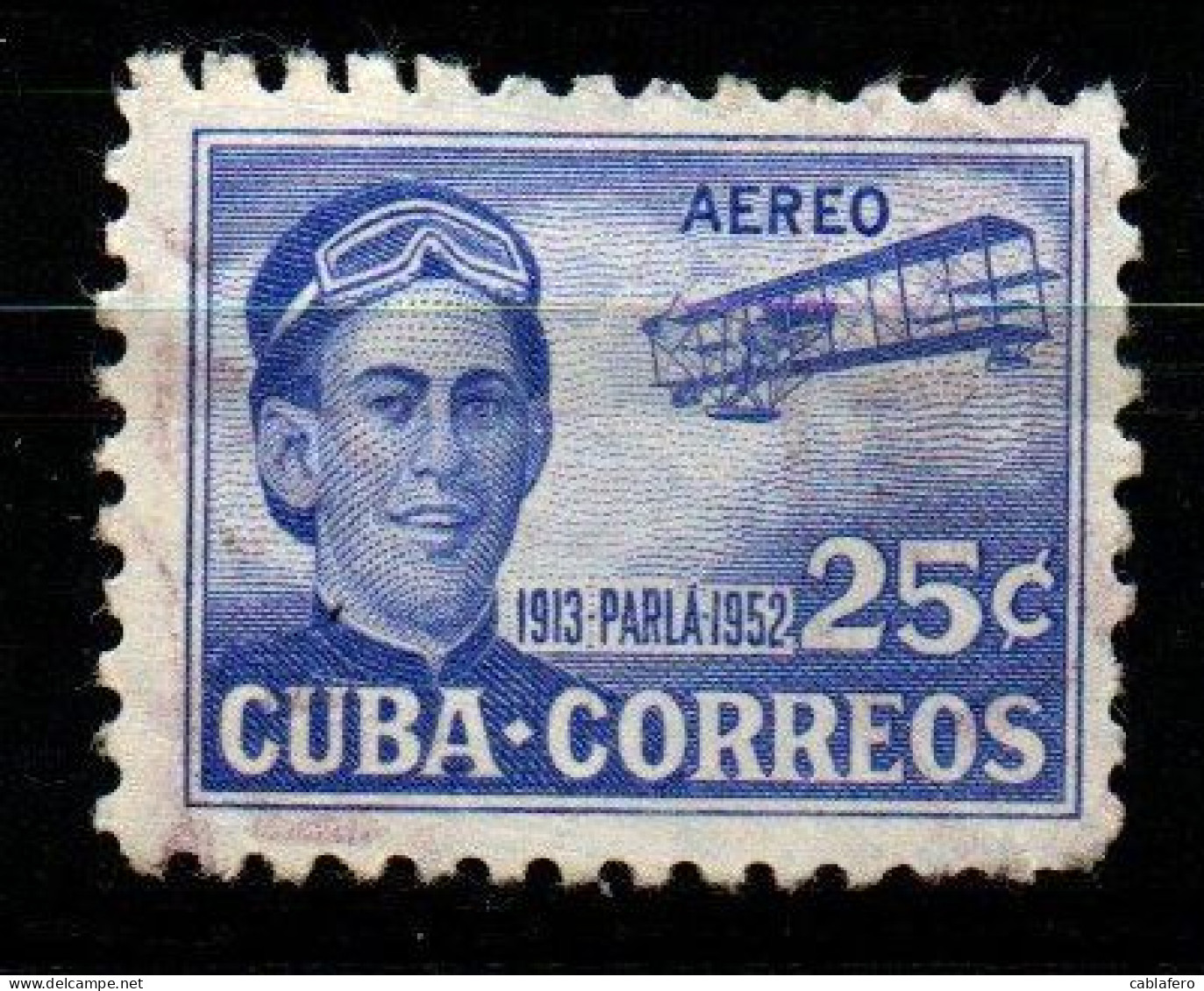 CUBA - 1952 - 30th Anniv. Of The Key West-Mariel Flight Of Agustin Parla - USATO - Airmail