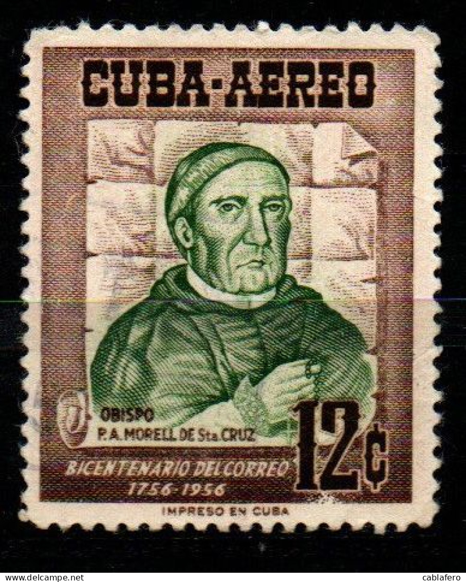 CUBA - 1956 - Bishop P. A. Morell De Santa Cruz (1694-1768) - USATO - Poste Aérienne