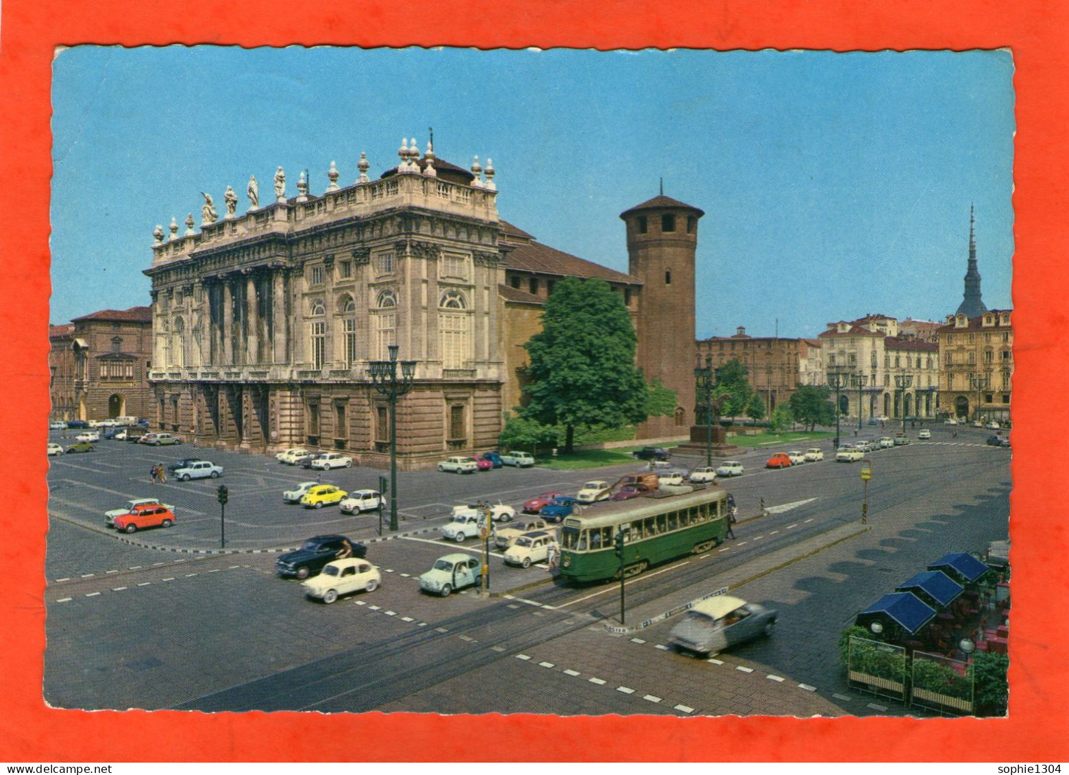 TORINO - Piazza Castello E Palazzo Madama - (Vieilles Voitures - Bus ) - - Palazzo Madama