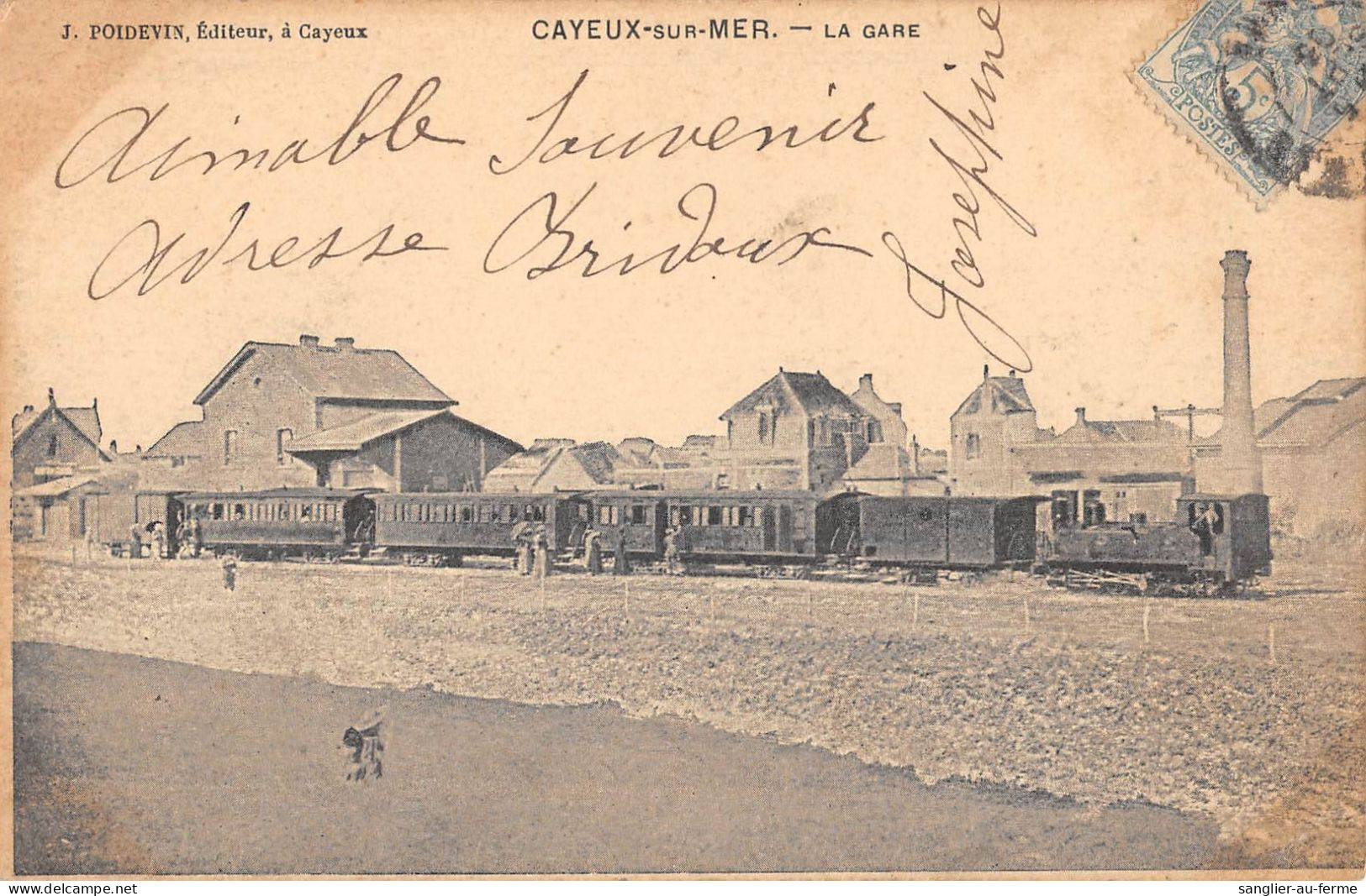 CPA 80 CAYEUX SUR MER / LA GARE / TRAIN - Andere & Zonder Classificatie