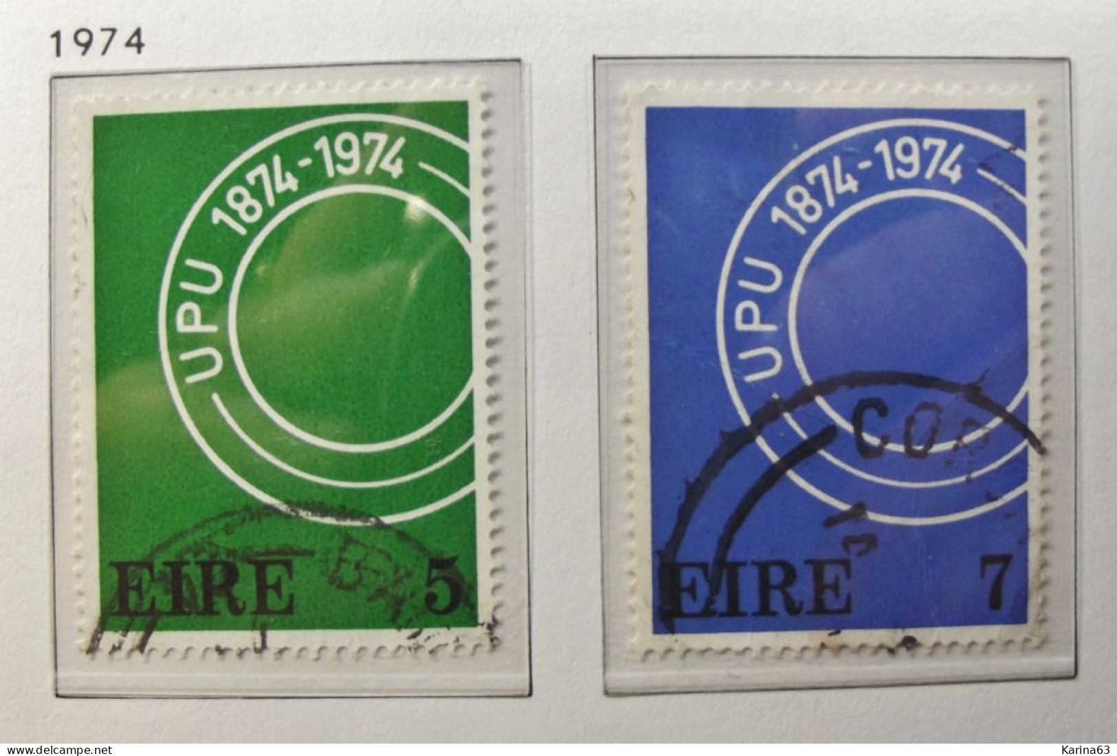 Ireland - Irelande - Eire 1974  Y & T N° 311 - 312 ( 2 Val. ) UPU  Obl / Gestempeld - Oblitérés
