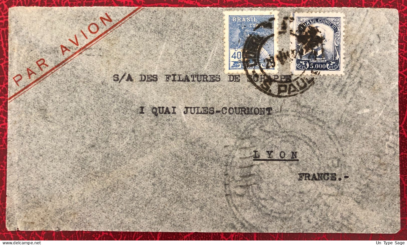 Brésil, Divers Sur Enveloppe De Sao Paulo 29.7.1939 Pour La France - (B3054) - Covers & Documents