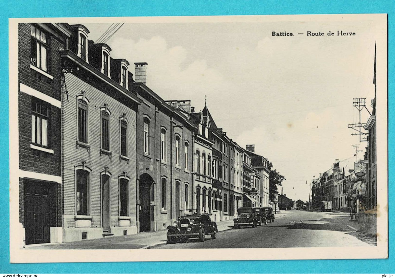 * Battice - Herve (Liège - La Wallonie) * (Phototypie Desaix) Route De Herve, Oldtimer Car, Voiture, Straatzicht, Old - Herve