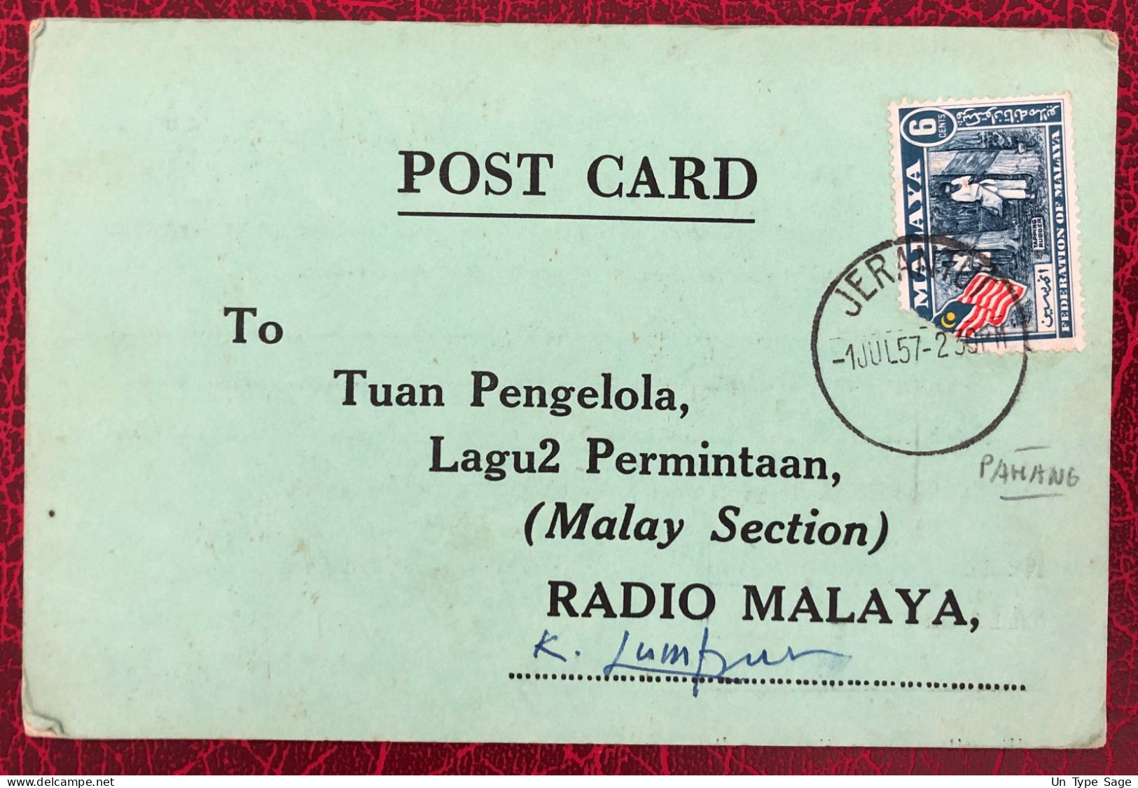 Malaisie, Divers Sur Carte De Jerantut 1.7.1957 - (B3061) - Malaysia (1964-...)