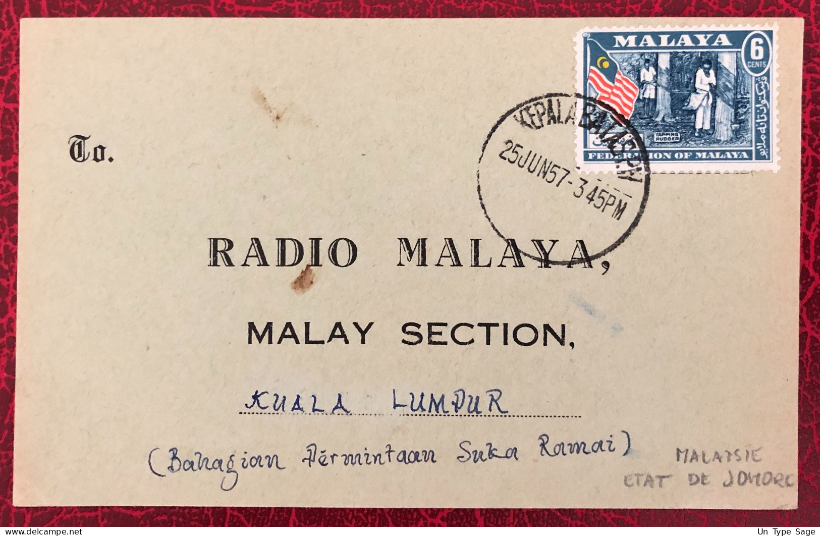 Malaisie, Divers Sur Carte De Kepala Batas 25.6.1957 - (B3068) - Maleisië (1964-...)