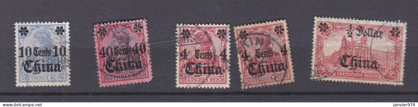 Chine 1898/1905 - Poste Allemande En Chine, 5 Timbres  - Used Stamps